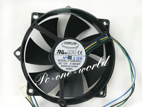 EVERFLOW F129025SU 90*90*25mm PWM 12V 0.38A 4Pin B125 CPU Round Cooling Fan