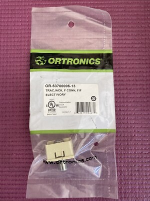 new ortronics or-63700006-13 TracJack Module provides a single F-connector coupl