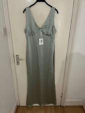 BRAND NEW Sage green pretty lavish bridesmaid dress UK12