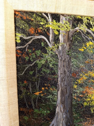 Ann Klaus Oil Painting Autumn Forest Stream Western New York Artist 1933-1991 - Picture 2 of 12