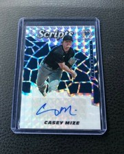 Casey Mize 2021 Panini Mosaic Baseball Rookie Scripts Prizm Auto 