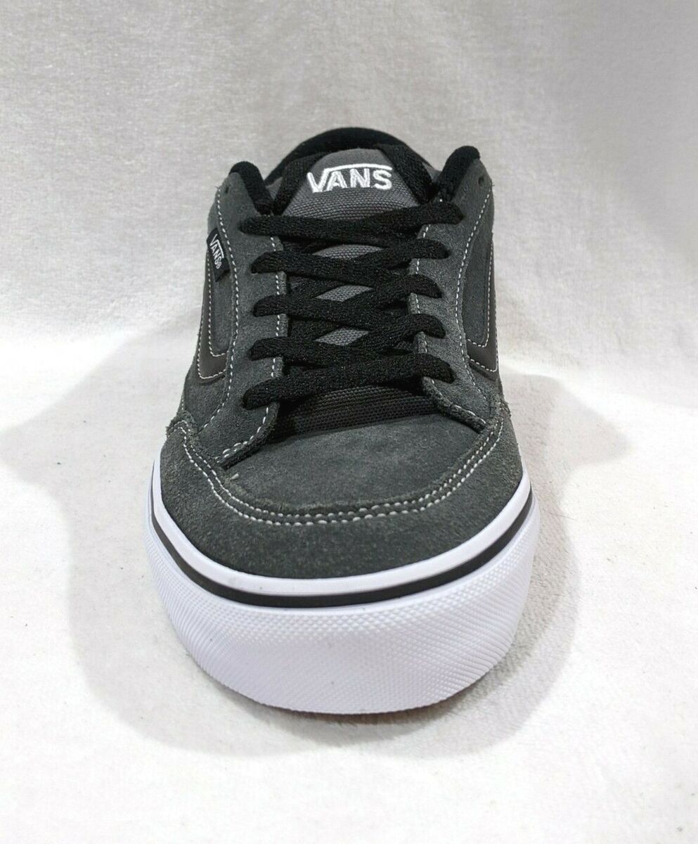 Vans Men's Bearcat Charcoal/White/Black Suede Skate Shoes Vans Men's Bearcat Charcoal/White/Black Suede Skate Shoes