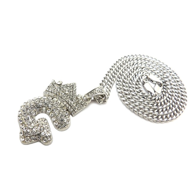 bubble letter chain with crown bubble letter chain with crown