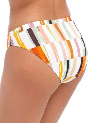 Freya Shell Island Bikini Brief XS 8 10 White Abstract Classic Bottom 202270 New - Picture 8 of 12