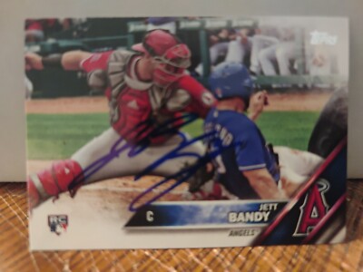 Jett Bandy Autographed 2016 Topps Signed Baseball Card #US24 Los ...