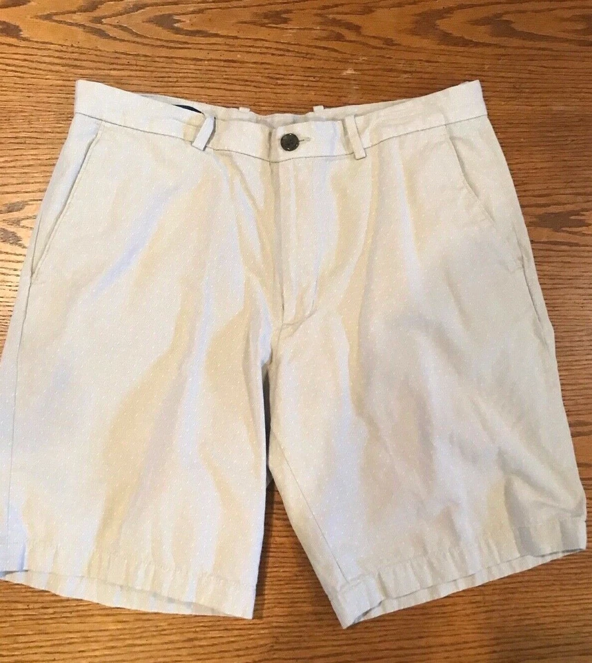 Men's Perry Ellis Polka Dot Casual Khaki Shorts Sz 34 Formal Preppy Summer  - Image 2 of 4