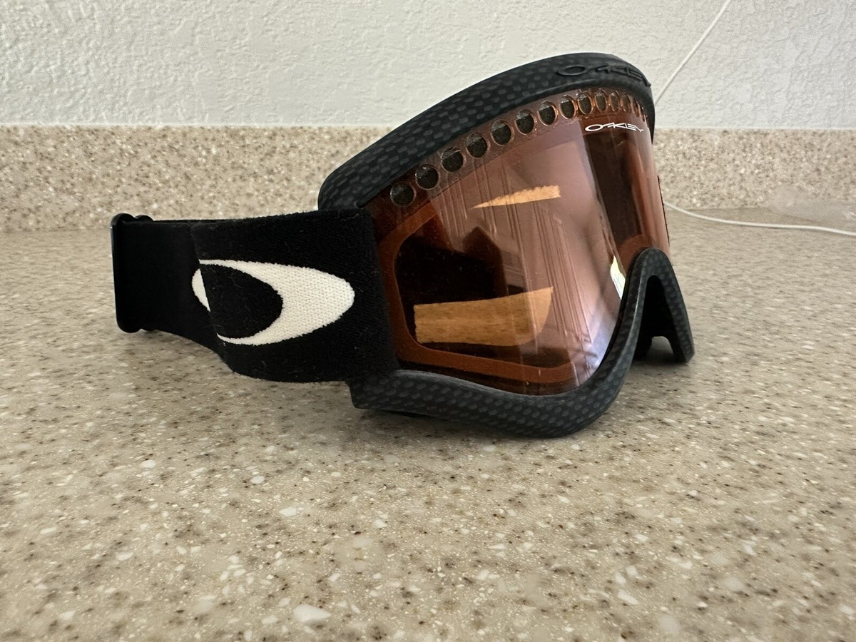 Vintage Old School Oakley Ski Snowboard Orange Carbon Persimmon
