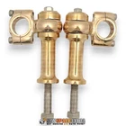 1" Handlebar Risers Clamp 3" Rise Approx Brass Fits For Universal Motorcycle