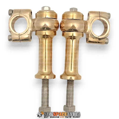 1" Handlebar Risers Clamp 3" Rise Approx Brass Fits For Universal Motorcycle
