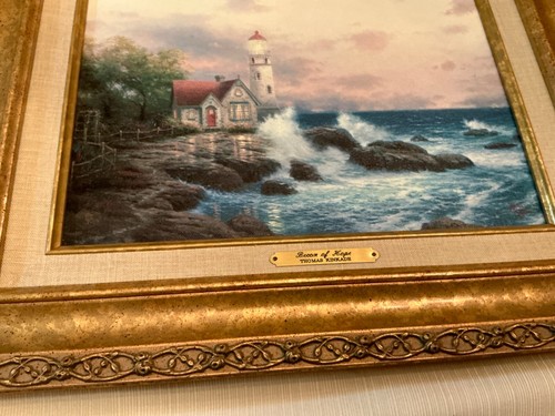 ‘Beacon Of Hope’ by Thomas Kinkade Authentic 1997 III Ed. Canvas Print w/COA - Picture 4 of 6