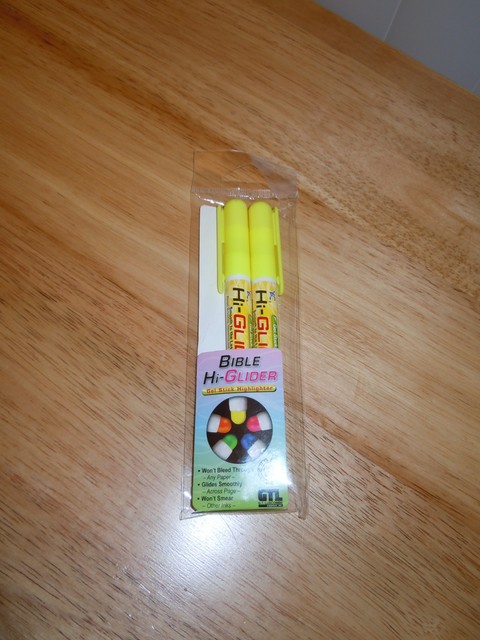 Hi-Glider Gel Stick Highlighter Set 2Pk Ylw