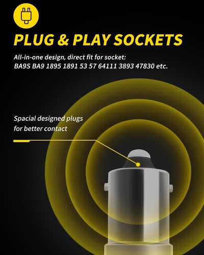 BA9S BA9 1895 1891 53 57 64111 3893 47830 Bombilla LED sin errores, súper brillante 3030 - Imagen 30 de 37
