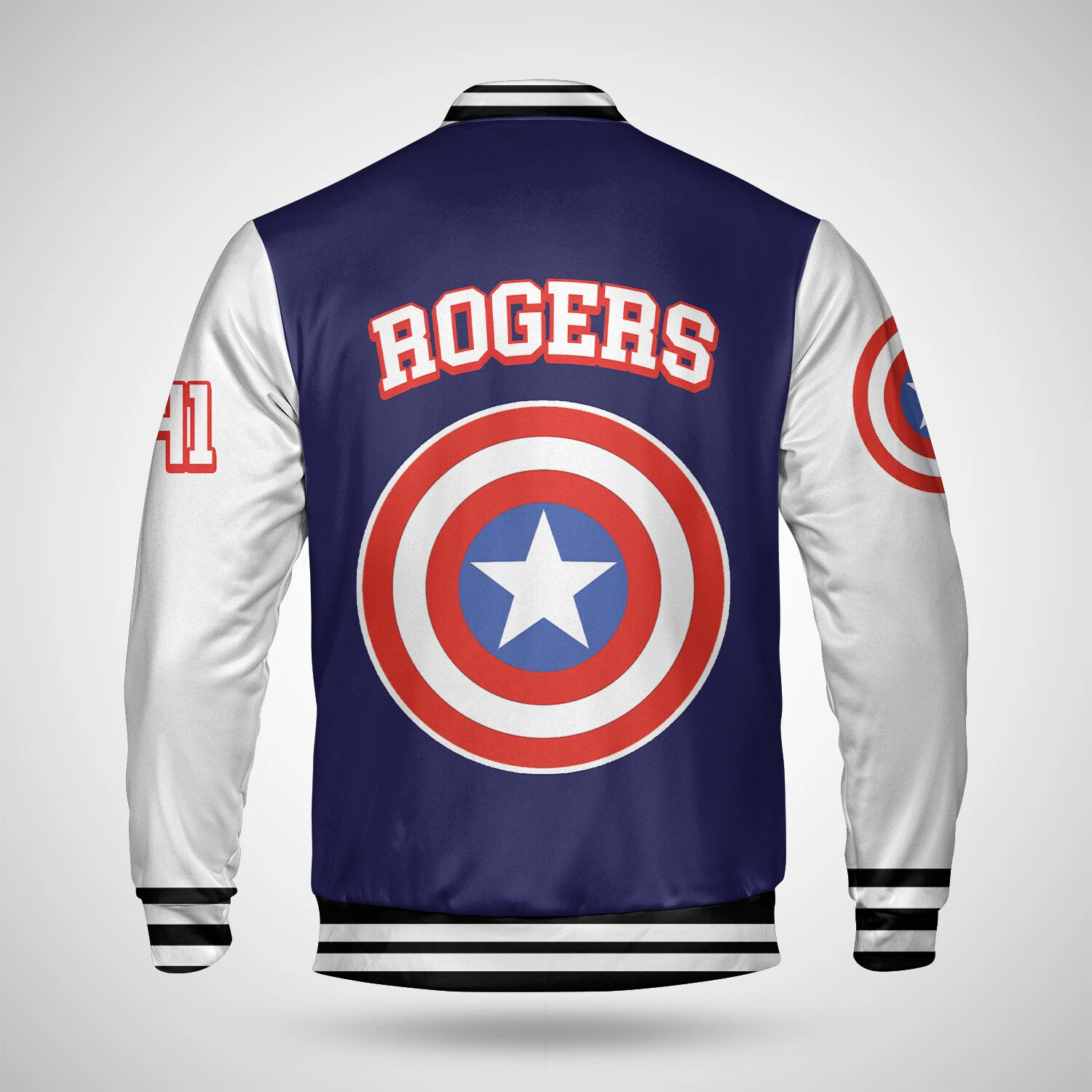 Personalized Captain America Superheroes Baseball Jacket for Fans