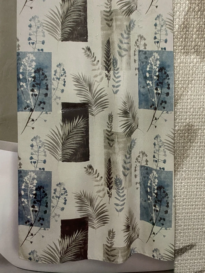 Bacova Taylor бирюзовый душ занавески ванны 70 x 72 папоротника цветочный новый в упаковке - Изображение 3 из 4