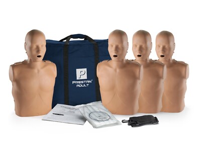 The Prestan Adult CPR Mannequin with Monitor - 4 Pack - Medium Skin
