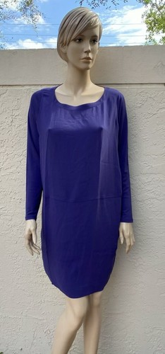 Eileen Fisher ballet neck silk shift 