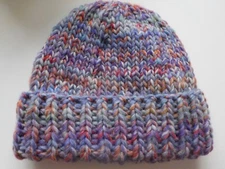 100% Italian Wool - Hand Knit Hat/Beanie - Rowan Country Yarn - 2 Sizes 4 Colors