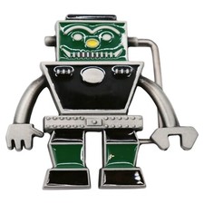 Retro Robot Belt Buckle   3-Inch Sci-Fi Themed Metal Accessory