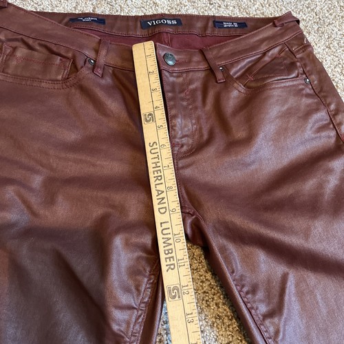Vigoss The Jagger Skinny Burgandy/Wine Denim Cotton Blend Jeans 32x30 - Picture 9 of 16