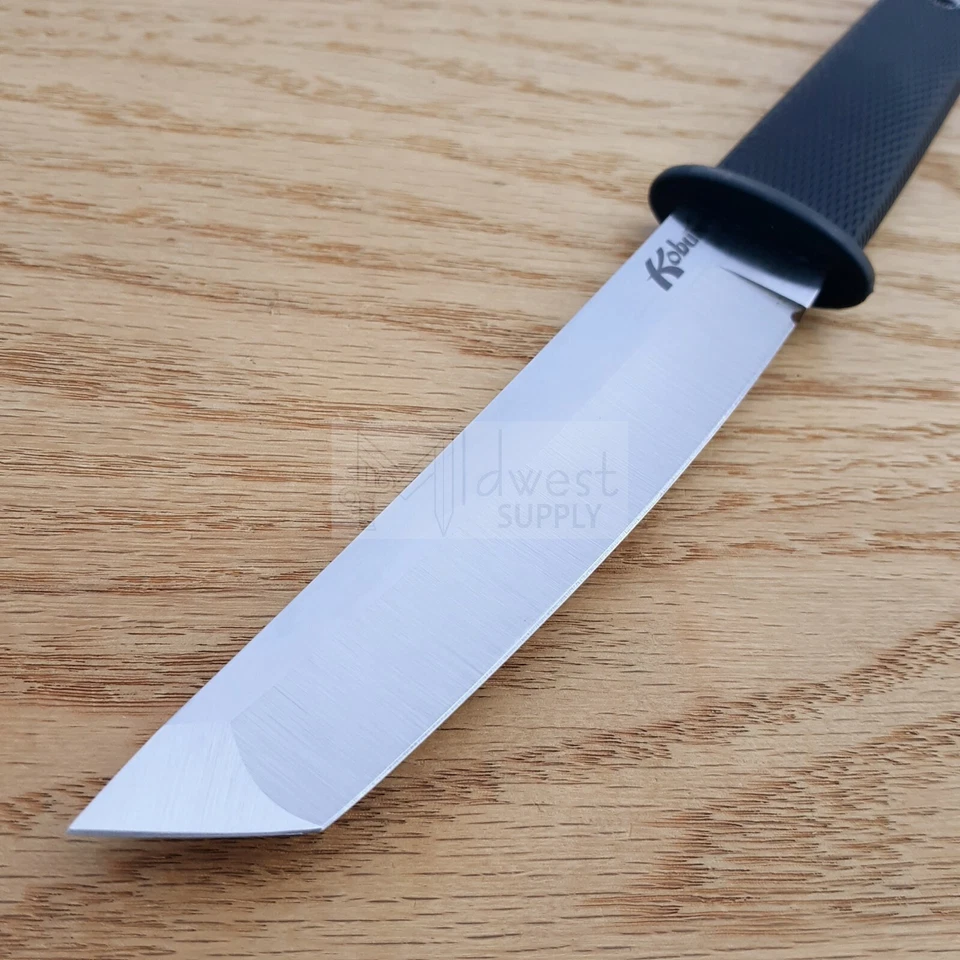 冷钢 Kobun 固定刀 5.5 英寸 AUS8A 钢制 Tanto 刀片黑色 Kray-Ex 手柄 — 第 2/4 张图片