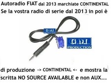 2013 Fiat 500 BOSH AUX cable on Lancia Ypsilon radio from 2013 no source available