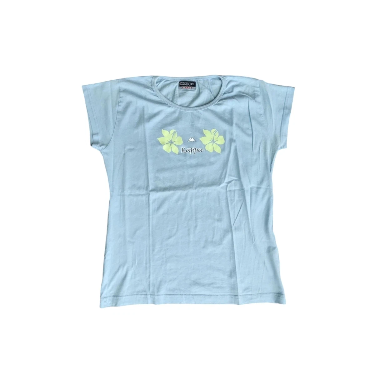 T-shirt Kappa Femme Blanc - Taille M, Coton, Basique, Logo