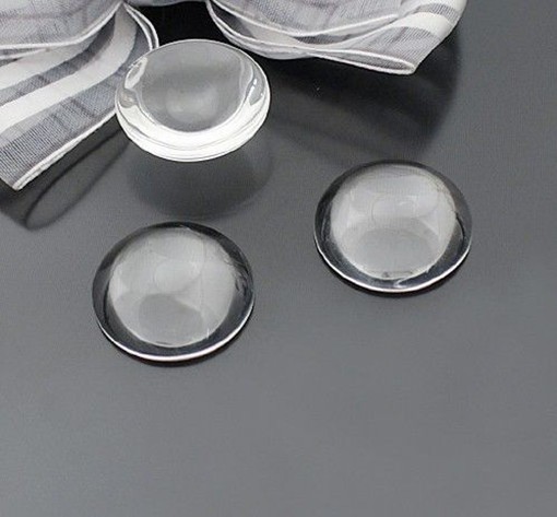 10pcs Round Clear Transparent Domed Magnifying Glass Cabochon Cover 20mm