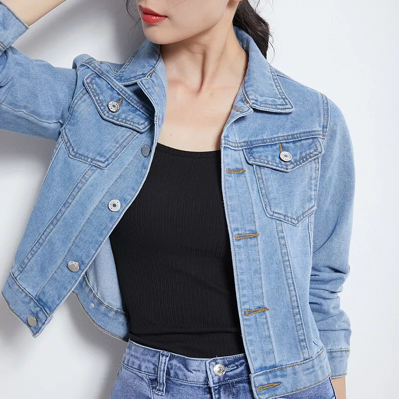 Denim Jackets Women Coats Spring Autumn New Wild Casual Outerwear Denim  Jacket