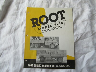 ROOT model F-44 truck scraper brochure 