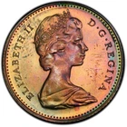 PL66 1967 Canada Silver Mackerel 10 Cent Proof, PCGS Trueview- Rainbow Toned