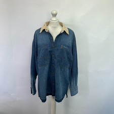 Free People Highland Hiker Denim Shirt/shacket. Blue. Small. Rrp £140