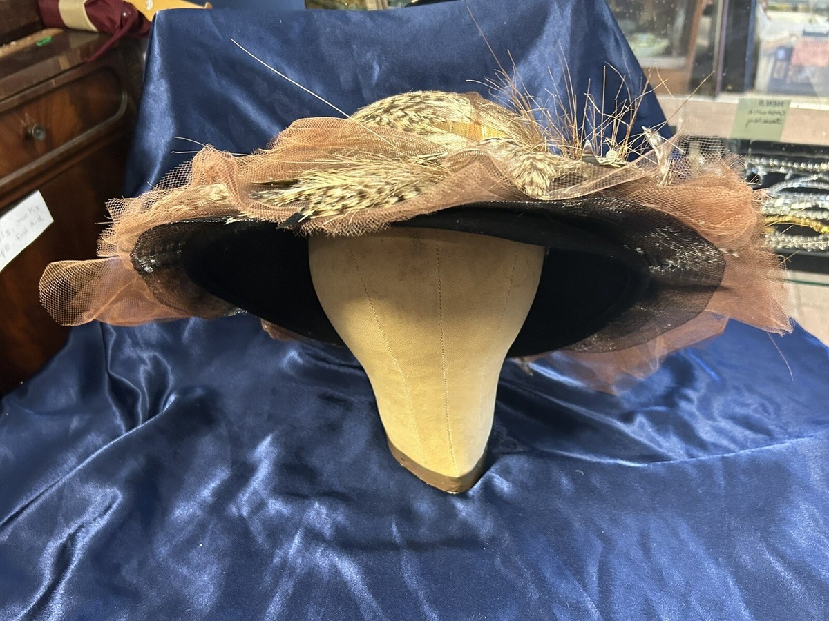Vintage Don Anderson Bollman Hat Co Designer Don Anderson Bollman Co Feather Sequins Wool Hat  main image 2