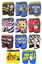 New Mens Ballsy Designer Novelty Rude Shorts Underwear Funny Boxer Trunks