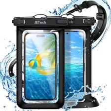 Waterproof Phone Pouch, 2 Pack Water Proof Case for iPhone 17/Air/16/15 Series