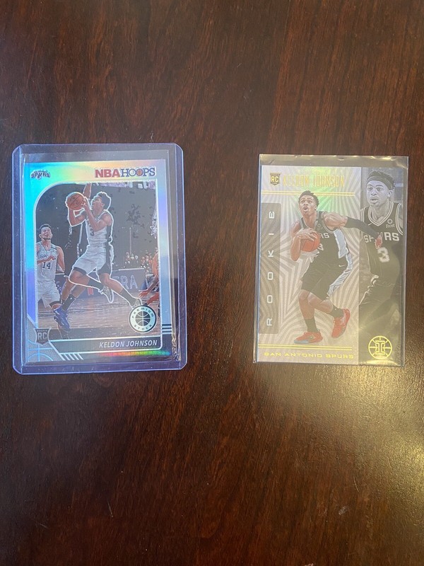 Keldon Johnson 2019-2020 Rookie Lot of 2, Silver Hoops, Illusions