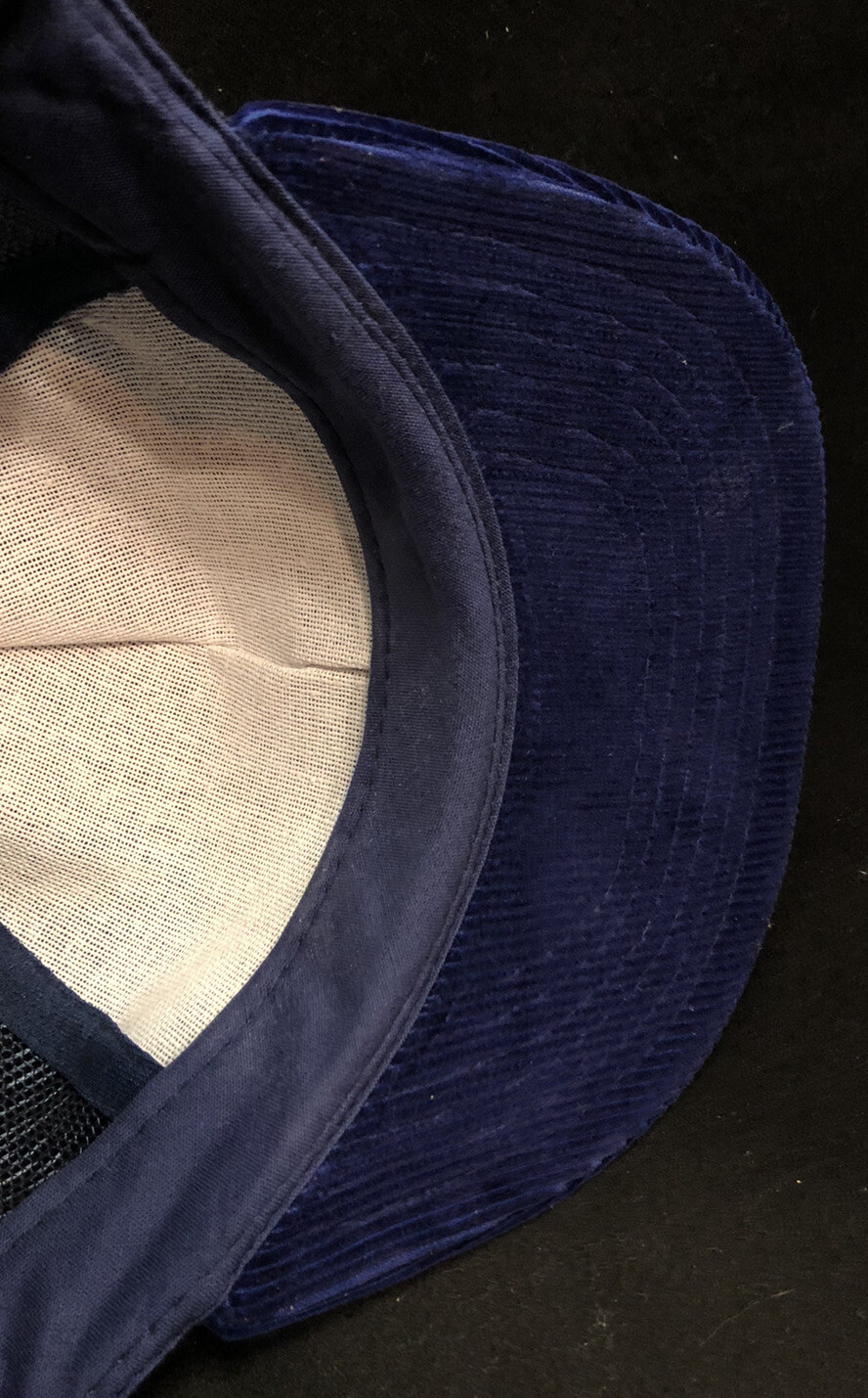 Vtg Canadian Club Whiskey Mesh Trucker Snapback Hat Company Logo Patch Blue Cap image 10