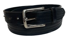Tulliani Heavy Duty Work Belt Men  s 40 Black Genuine Leather Solid Brass Buckle