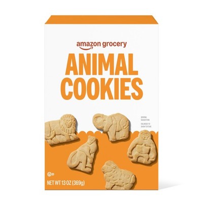 Amazon Grocery, Animal Cookies, 13 Oz 13 Ounce (Pack of 1), Multicolored 