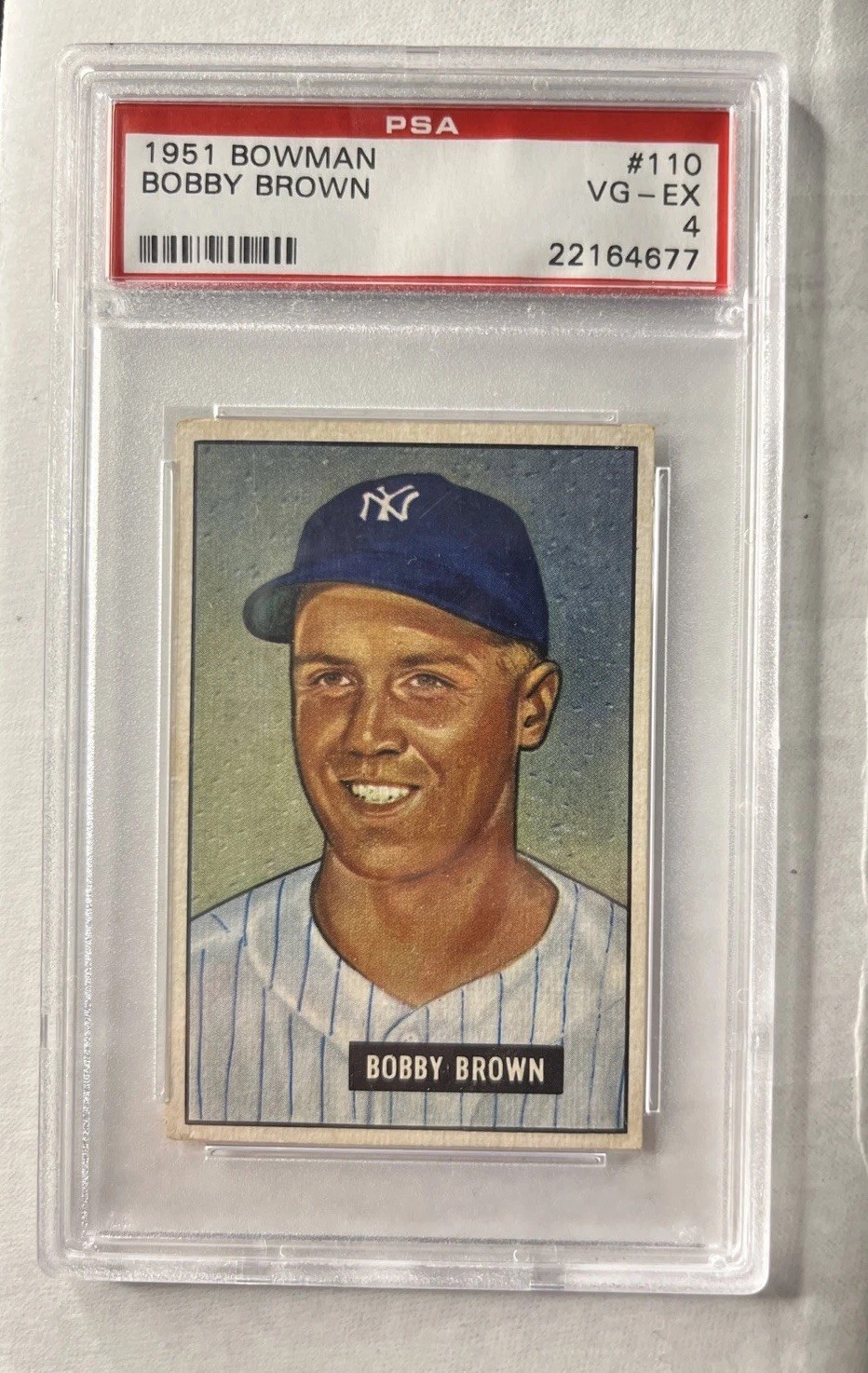 1951 Bowman #110 Bobby Brown PSA 4 New York Yankees