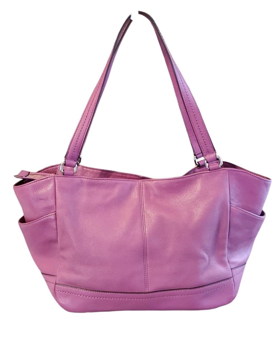 ★dumaro★ Carrie Shoulder Bag Lavender Coach Purse Park Leather Carrie Tote Dark Pink Shoulder Bag