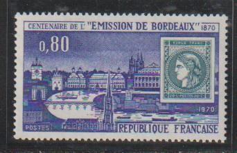 FRANCE STAMPS 1970 ANNIV BORDEAUX CERES STAMP ISSUE MNH - FR174 - Picture 1 of 1