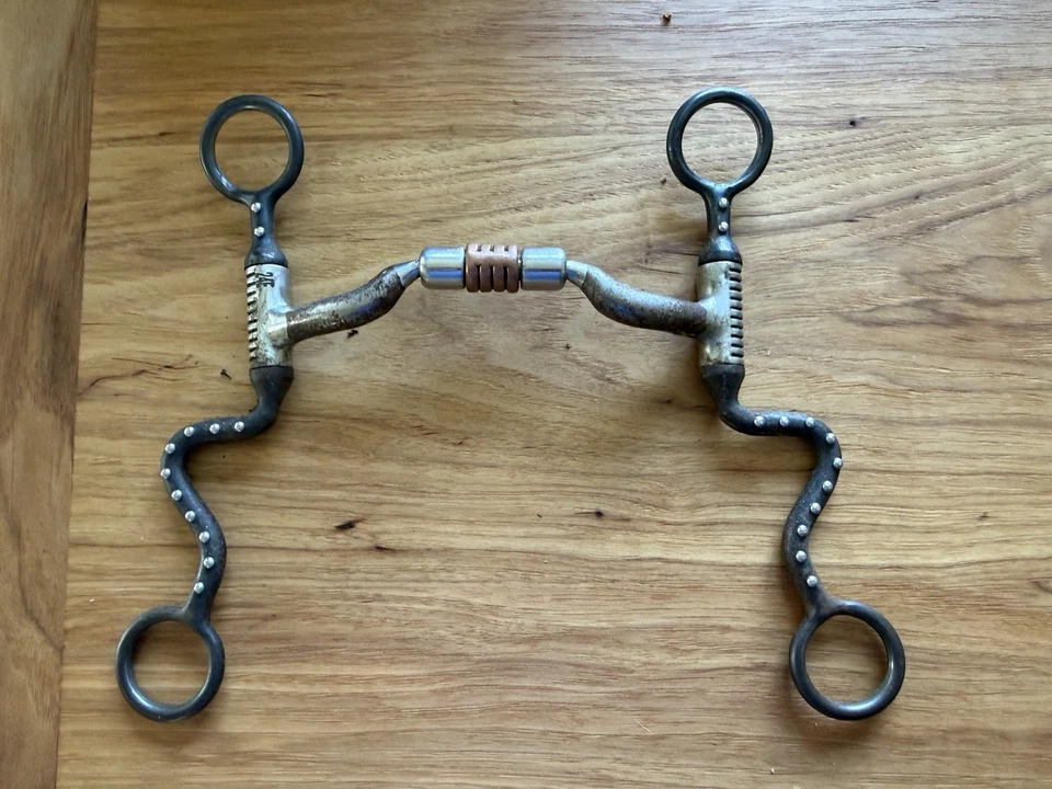 Myler Black Steel Seven Shank SI Low Port Copper Roller Comfort Snaffle MB 04. - Image 1 of 1