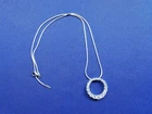 GRANDMA GRABE'S BEAUTIFUL VINTAGE 925 STERLING SILVER CZ RING 9G NECKLACE