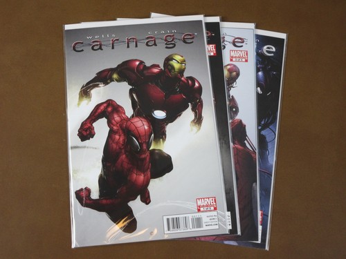 CARNAGE #1 2 3 5 VF-NM NEAR COMPLETE SERIES NO #4 1ST APP SCORN SPIDER-MAN WELLS