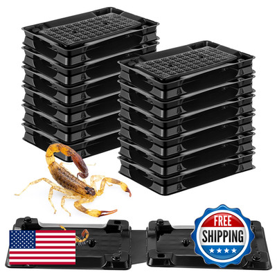 Qualirey 12 Pack Scorpion Glue Tray Traps Adhesive Scorpion Killer Indoor Pet