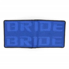 Jdm Bride Custom Stitched Blue Racing Fabric Bifold Wallet Leather Gradation Men Jdm Bride Custom Stitched Blue Racing Fabric Bifold Wallet Leather Gradation Men