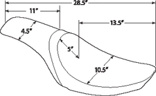 Drag Specialties Predator Fits Seat For FX/FL 1958-1984 By DRAG SPECIALTIES