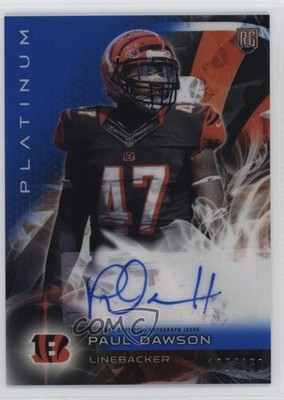 2015 Topps Platinum Rookies Blue Refractor /150 Paul Dawson #AR-PDA Auto RC dd2
