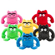 6 Pcs Emotional Monster Plush Toys &ndash; Colorful Cartoon Dolls Set