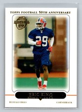 2005 Topps Rookie RC #370 Eric King Buffalo Bills Football Card. rookie card picture